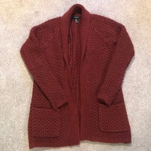 Forever 21 burgundy cardigan